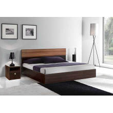 Lit queen en bois, meuble moderne pour chambre à coucher